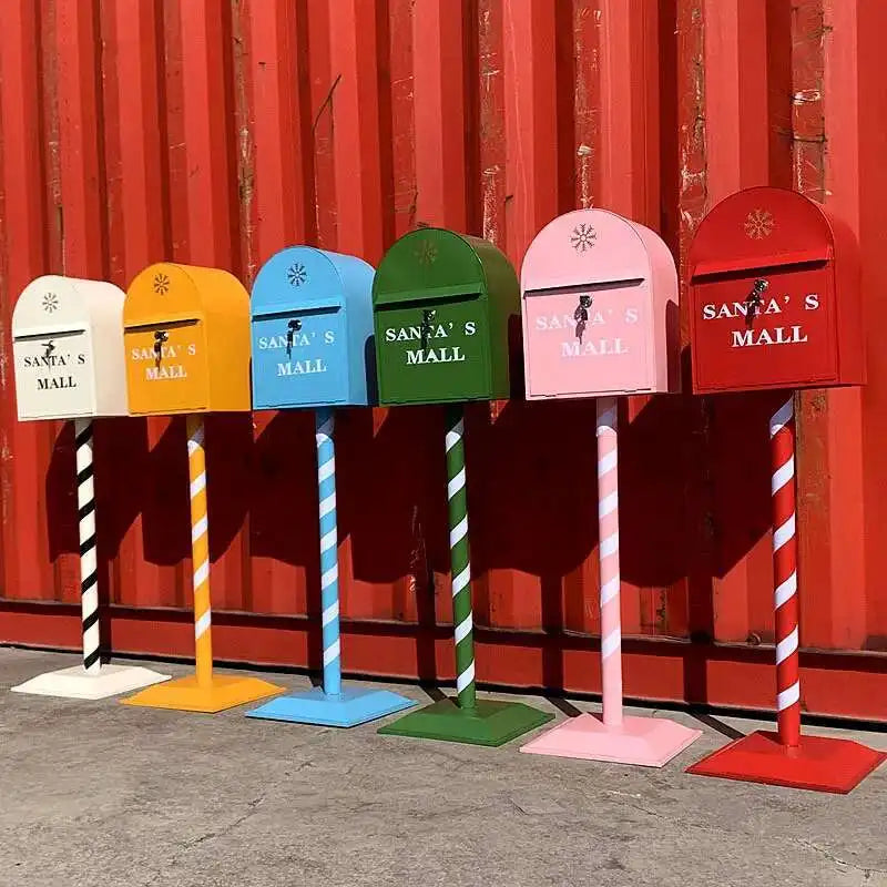 Load image into Gallery viewer, Household Industrial Style Photography Prop Mailbox Retro Christmas Mailboxes Tin Letter Box Vertical Suggestion Box Letter Box
