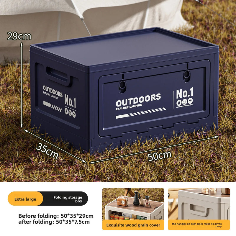 Load image into Gallery viewer, Foldable Storage Box for Camping Outdoor Large Capacity Side Opening Organizer for Car Home Toys Clothes
