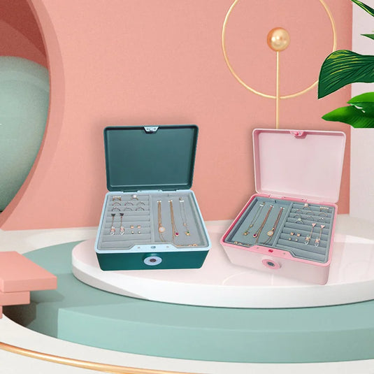 Biometric Fingerprint Safe Box Mini Safe Money Cash Jewelry Security Storage Box Household File Secret Hidden Safe Cosmetic Box
