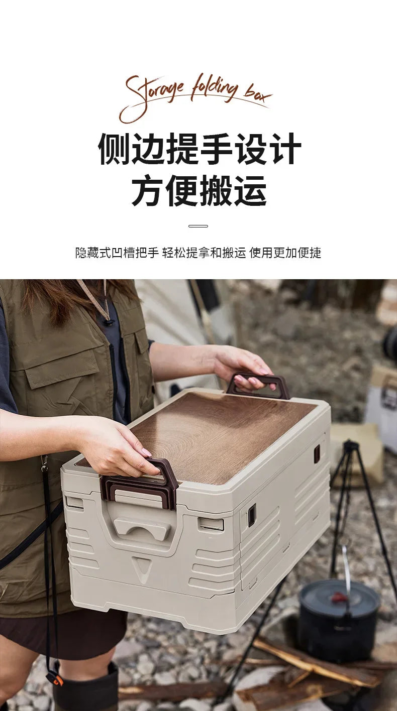 Load image into Gallery viewer, Car Storage Bin Outdoor Camping Foldable Storage Box Large Capacity with Lid Toys Books Food Sundries Organizer Storage Box
