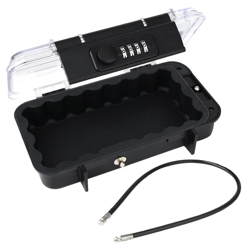 Load image into Gallery viewer, Portable Safe Box Waterproof Anti-Theft Beach Travel Safe Box Combination Security Lockbox with Removable Wire Rope Portable
