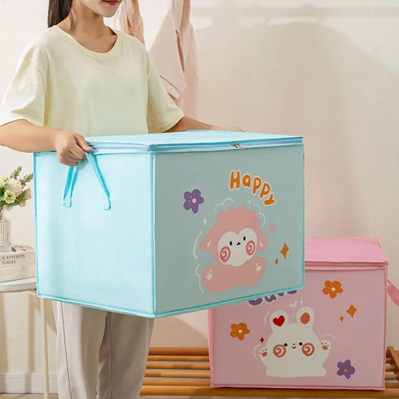 Load image into Gallery viewer, Cube Folding Toys Storage Box Kids Toys Organizer Box Felt Cloth Fabric Storage Basket For Cartoon Animal Nursery Toy Bins Home
