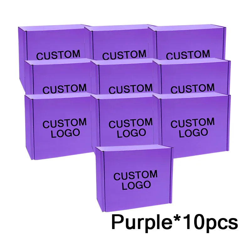 Load image into Gallery viewer, Shipping Boxes For Small Business 10Packs Cardboard Box For Shipping Customize Logo Gift Box Wig Packaging Storage Box
