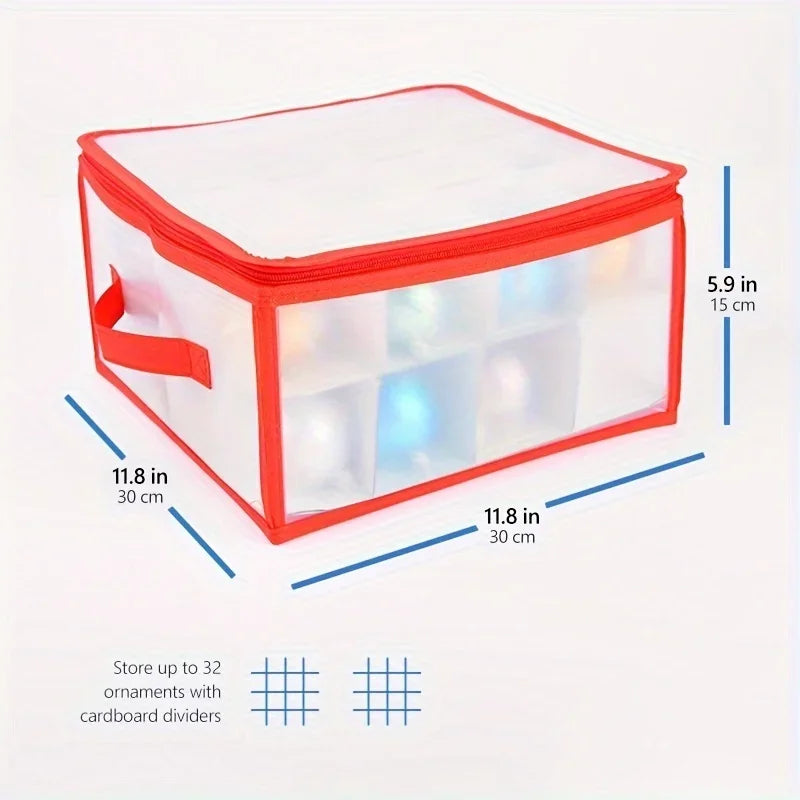 Load image into Gallery viewer, Divider Toy Storage Box 32/64-Grid Baubles Storage Box Christmas Ball Storage Bag Xmas Tree Decorations Organizer Bauble Storage
