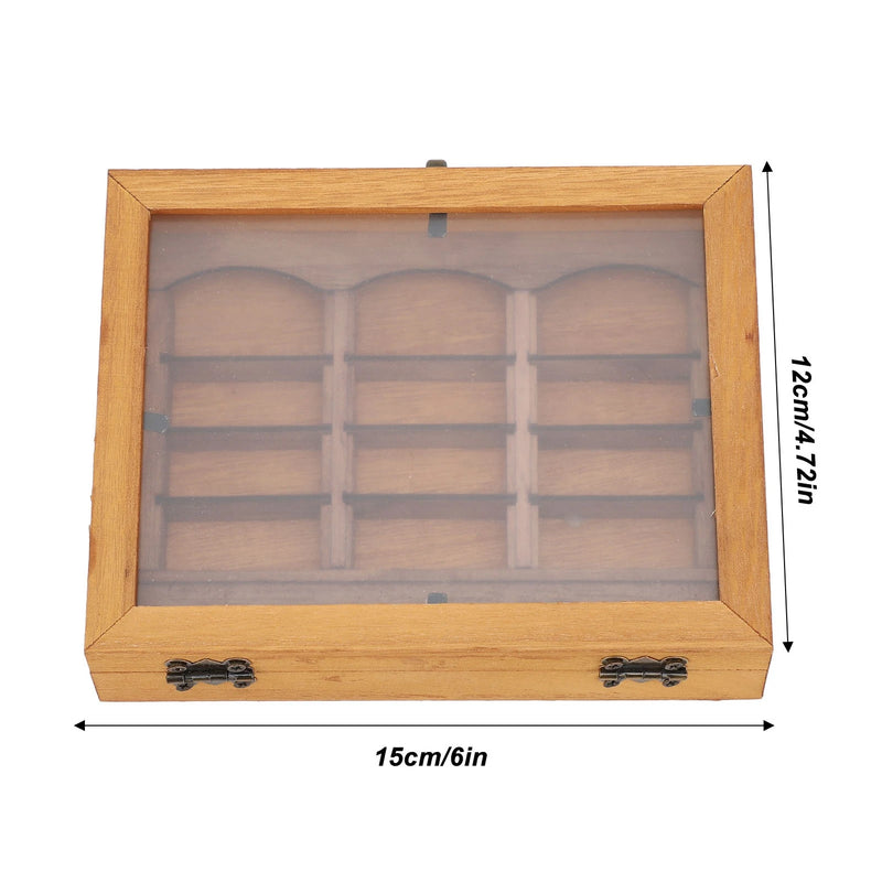 Load image into Gallery viewer, Miniature Bookshelf Decoration 196 Folded Books Miniature Book Boxes Display Case  Wood Stylish for Coffee Shop

