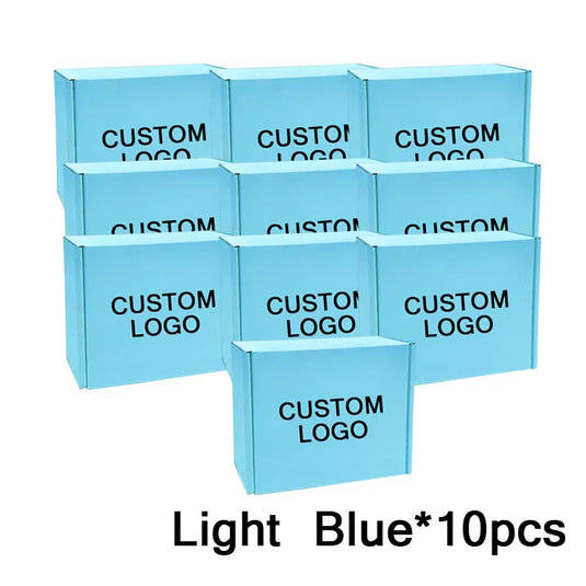 Shipping Boxes For Small Business 10Packs Cardboard Box For Shipping Customize Logo Gift Box Wig Packaging Storage Box