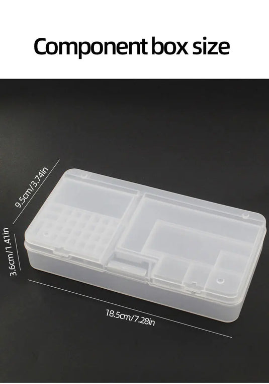 Box, Electronic Components, Transparent Plastic Storage, Small Screw Accessories, Tool Classification Grid