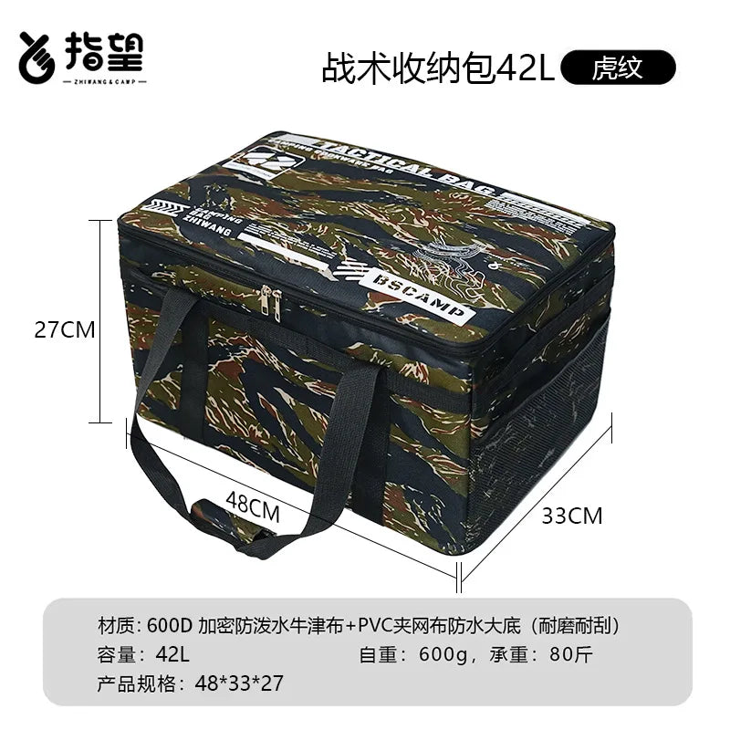 Load image into Gallery viewer, Outdoor folding large capacity storage box, picnic camping equipment storage box, outdoor tactical storage bag
