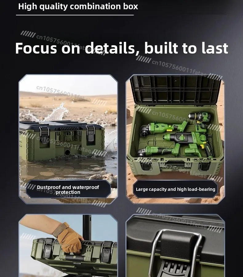 Load image into Gallery viewer, Toolbox Hardware Storage Box Combination Stacking Box Trolley Type Industrial Grade New Base Station Type Hand Pull Large Box
