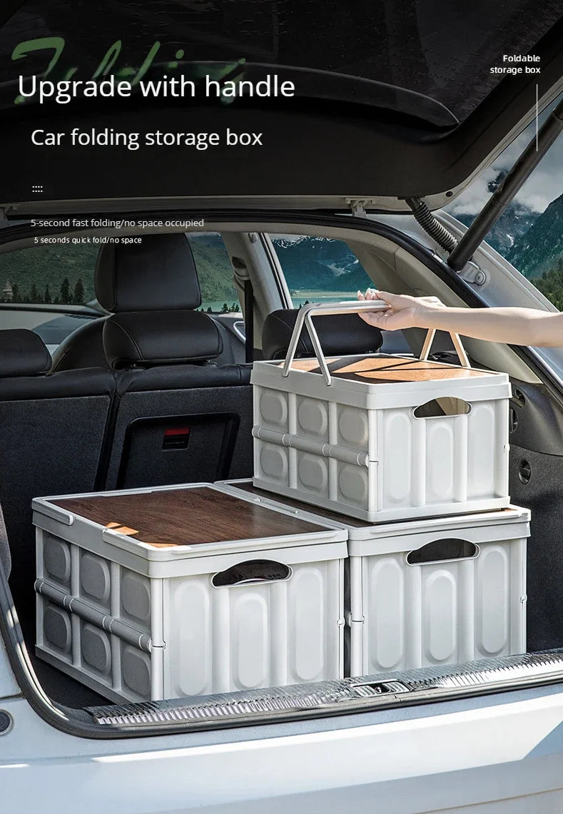 Load image into Gallery viewer, 1 Outdoor Camping Storage Box With Handle, 15L Foldable Storage Box, Portable Camping And Picnic Storage Box, Car Luggage
