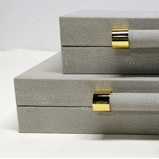 Leather Jewelry Box To Store European Style Wooden Frame Organizer Luxury Jewelry Box Empty No Grid Gift Boxes for Present