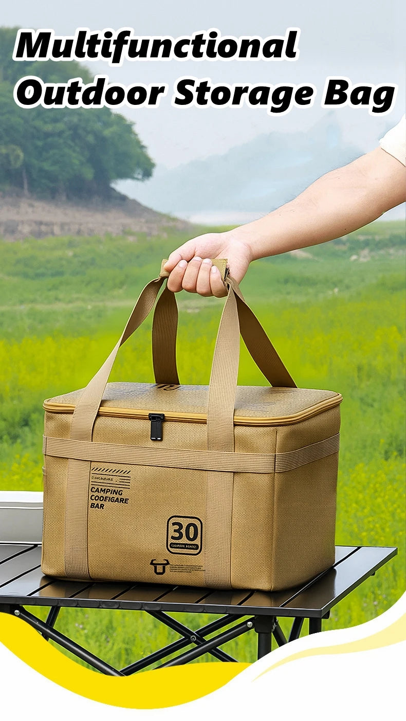 Load image into Gallery viewer, 30L Outdoor Storage Bag Large Capacity Folding Storage Box Picnic Camping Hiking Equipment Storage Box Waterproof Organizer
