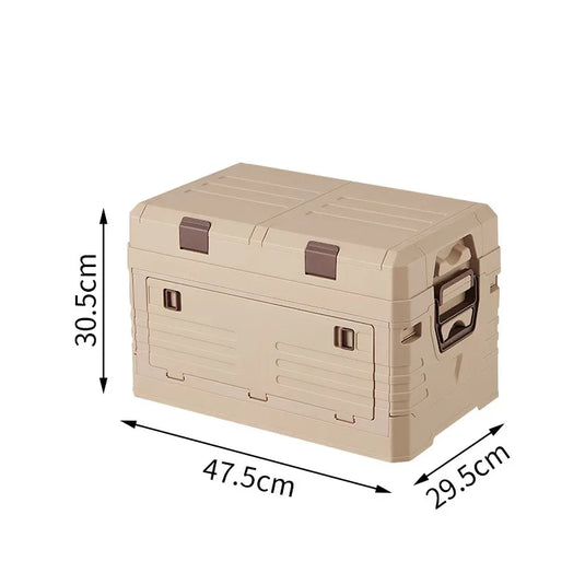 Car Storage Bin Outdoor Camping Foldable Storage Box Large Capacity with Lid Toys Books Food Sundries Organizer Storage Box