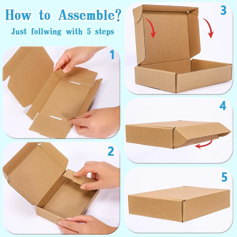 Load image into Gallery viewer, 20/10PCS Square Corrugated Mailer Boxes - Cardboard Shipping Boxes for Packing, Mailer Shipping
