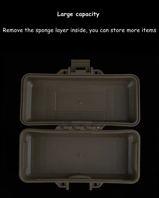 Tactical Flashlight Storage Box Dustproof with Padded Hunting Shooting Toolbox Suitcase Lockable Safety Accessories Case