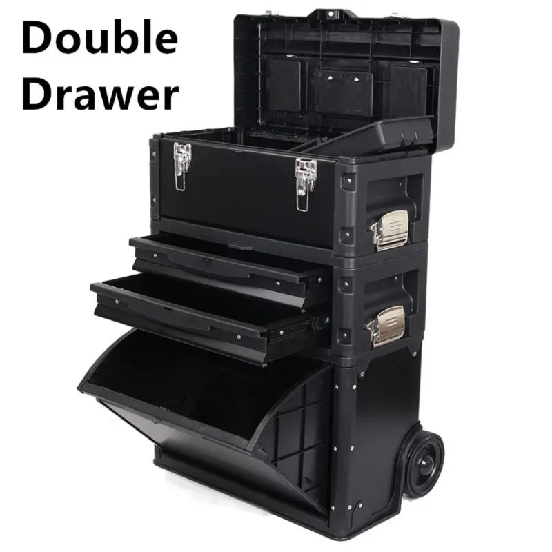 Load image into Gallery viewer, Tool Box Storage Professional Big Metal Removable Three-layers Alloy Tool Box Workshop Storage Hardware Electrician Product
