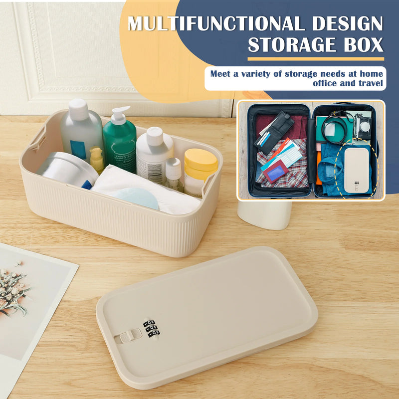 Load image into Gallery viewer, Lockable Storage Box Versatile Safe Small Storage Box Portable Food Refrigerator Container Home Personal Items Safe Lockbox
