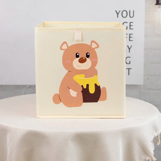 Cartoon Children's Toy Storage Boxes Foldable Oxford Household Storage Basket for Kids Nursery Bedroom Playroom Living Room