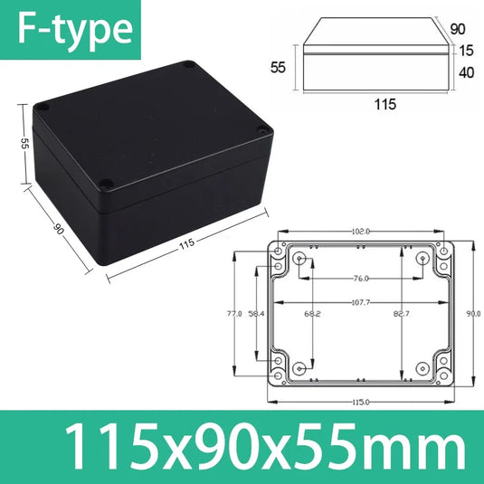 ABS Waterproof Box Housing Electronic Safe Case Plastic Boxes Black Wire Junction Box Plastic Organizer IP67 Waterproof Enclosur