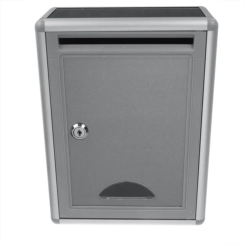 Load image into Gallery viewer, Aluminum Alloy Post Box Wall Mount Mail Iron Letter Holder Storage Outdoor Security Lockable Mailbox Home Balcony Garden Decor
