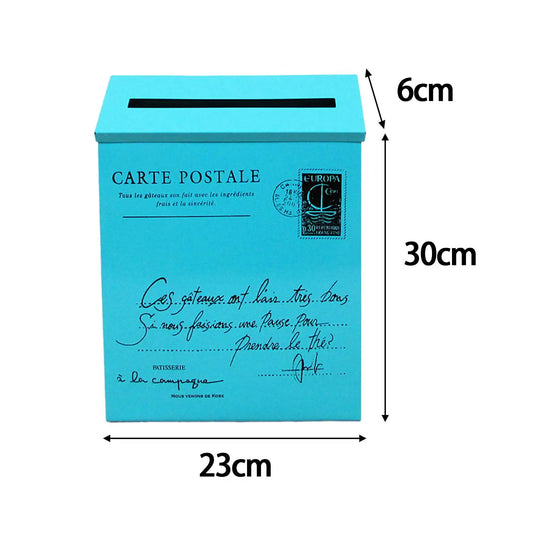 Wall Mounted Mailbox Large Capacity Suggestion Box Letterbox Retro Newspaper Holder Box for Porch Yard Garden Gate Outdoor