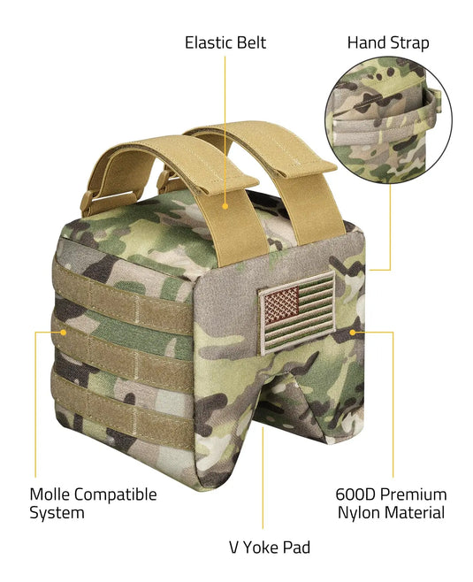 Shooting Bag Filled Prone Shooting Rest Bag Front or Rear Squeeze Bag Hunting Gun Holders Range Outdoor Sports