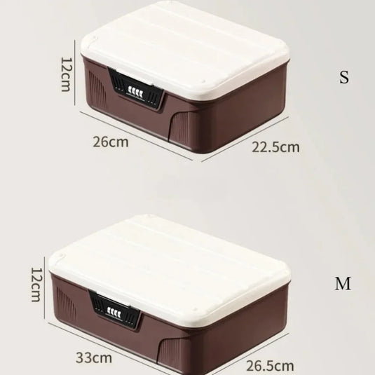 Safe Security Storage Box Passport Cash Organizer Case Household Valuables Jewelry Document Privacy Security Storage Safe Box