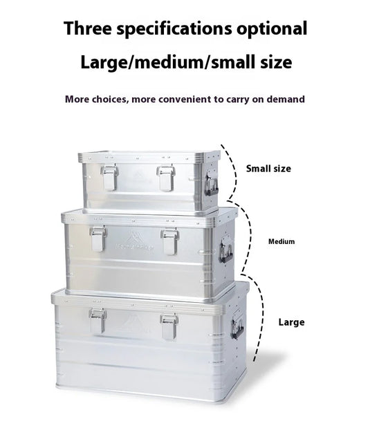 30-80L Outdoor Storage Box Camping Picnic Travel Aluminum Alloy Large Capacity Box Accessories Storage Bag Hiking Accessories