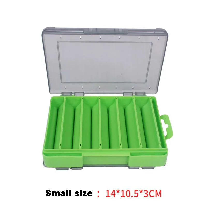 Load image into Gallery viewer, Fishing Tackle box 14 Compartments Fishing Accessories Lure Hook Storage Case Double Sided Fishing Tool organizer boxes
