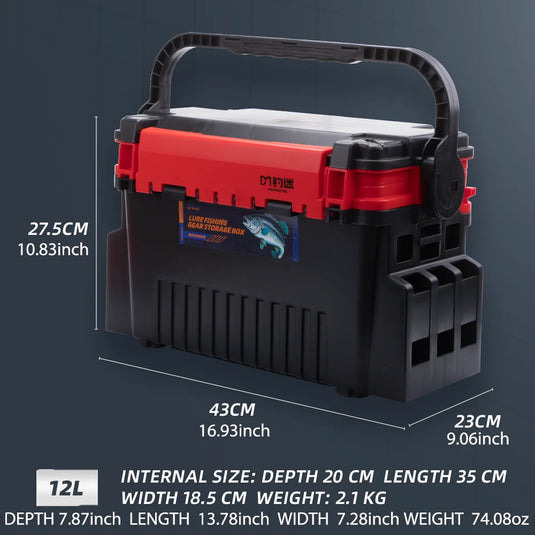 Fishingfans 6L 12L Fishing Box Organizer Multi-function Lure Live Fish Bucket Thickening Storage Box Fishing Tackle Box