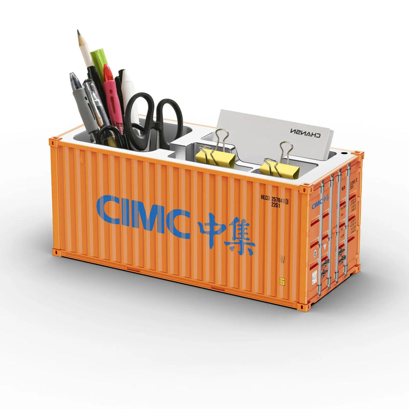 Load image into Gallery viewer, Miniature Realistic Shipping Container Model Simple Multifunctional Office Desktop Pen Holder Storage Box Home Decor Craft
