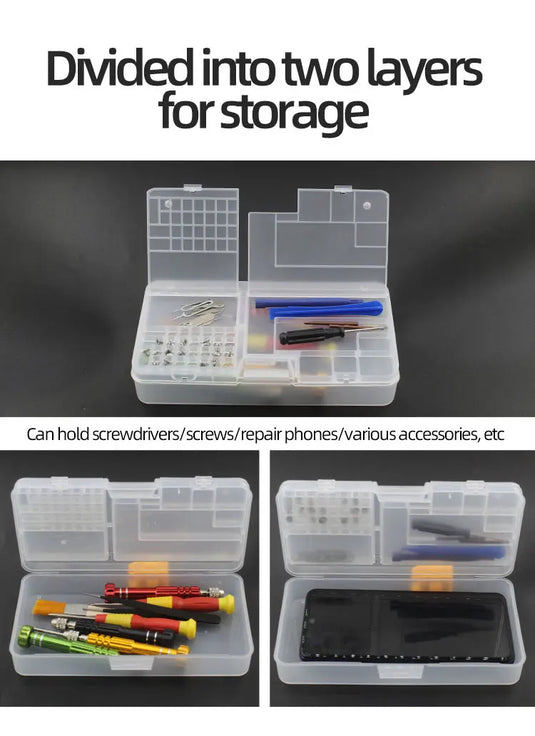 Box, Electronic Components, Transparent Plastic Storage, Small Screw Accessories, Tool Classification Grid