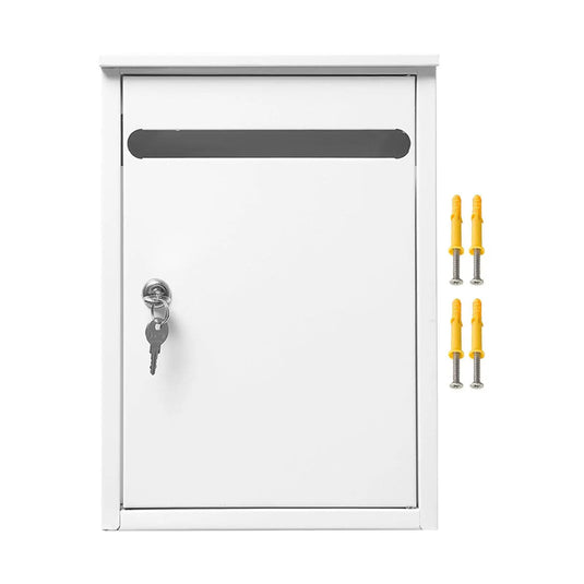 Wall Mount Mailbox Outside Reporting Box Entryway Gate Anti Ruse Commercial Rural Apartment Building Heavy Duty Metal Post Box