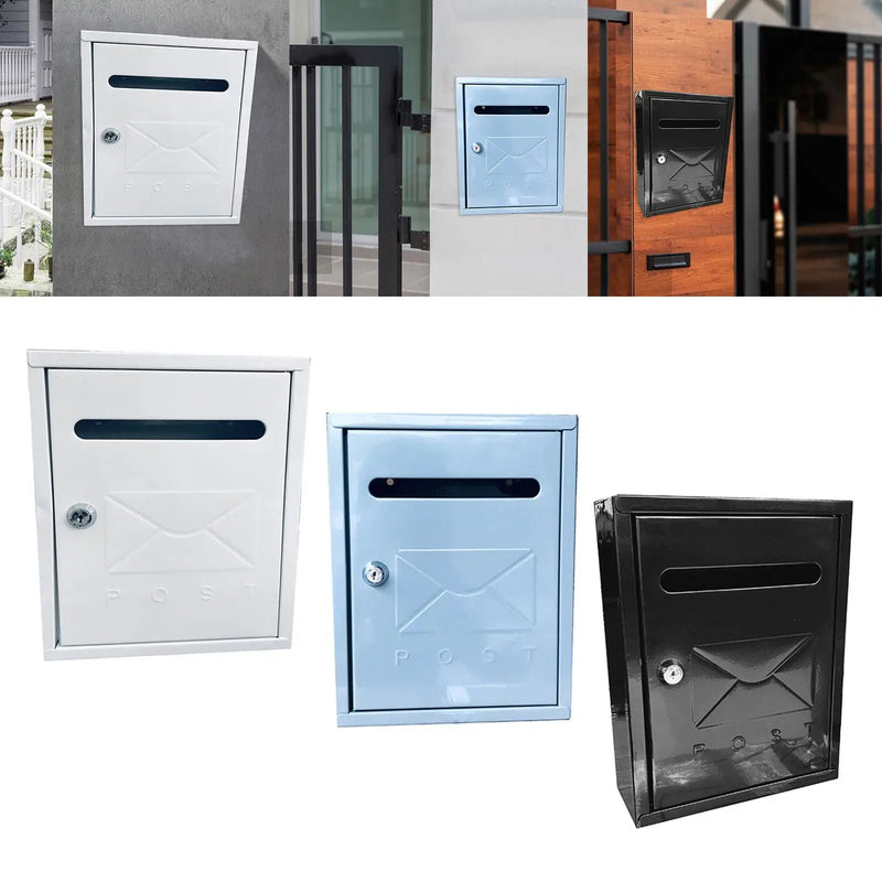 Load image into Gallery viewer, Locking Wall Mailbox Outdoor Mail Box Weatherproof Multipurpose 21.7x30x7cm for Mailings, Envelopes, Magazines Large Capacity
