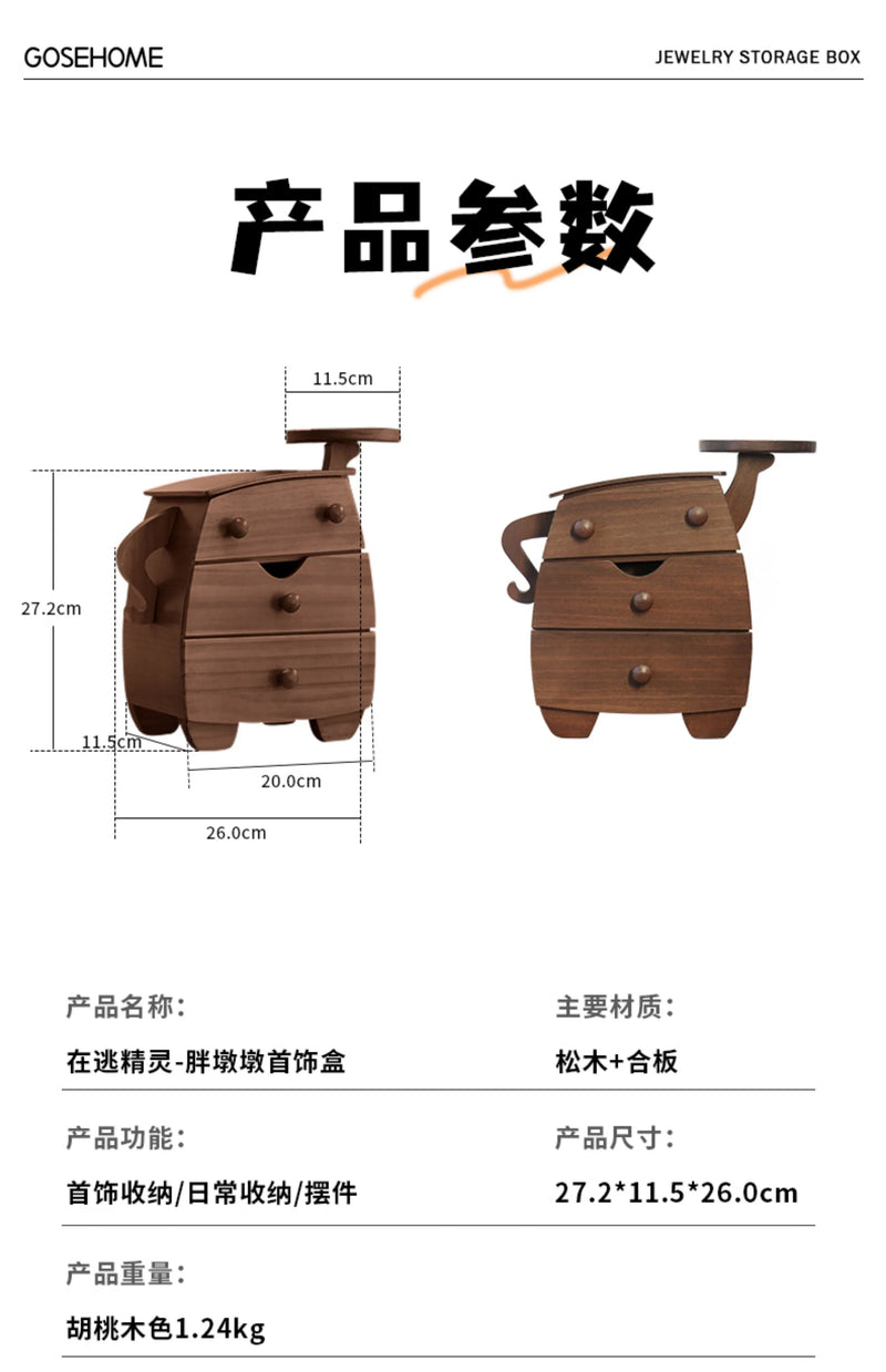 Load image into Gallery viewer, Elegant Wooden Jewelry Box for Rings Necklaces &amp; Earrings High-End Gift for Weddings Housewarmings - Storage Organizer
