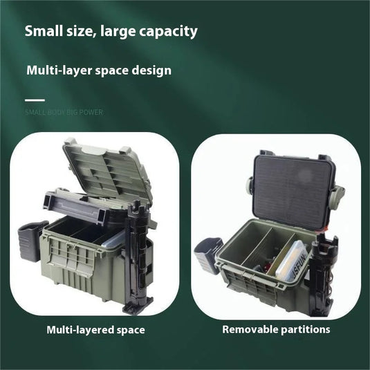Lure Box Fish Box Lure Bait Storage Box Sea Fishing Rock Fishing Can Sit Reinforced Thickened Large Capacity Multi-layer