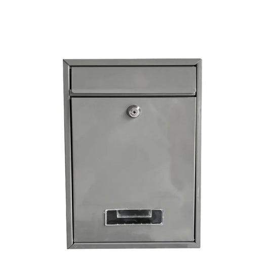 Rainproof Wall Mounted Mailbox Safe Locking with 2 Keys Tinplate Letter Boxes Clear Window Iron Large Mail Drop Box Garden