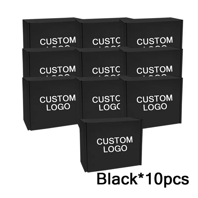 Load image into Gallery viewer, Shipping Boxes For Small Business 10Packs Cardboard Box For Shipping Customize Logo Gift Box Wig Packaging Storage Box
