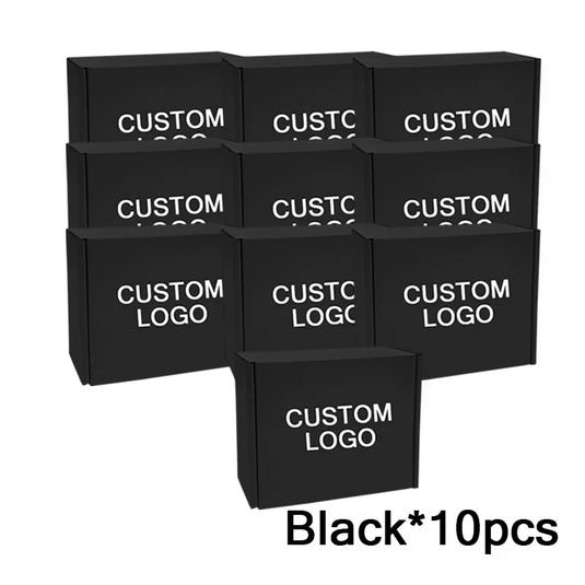 Shipping Boxes For Small Business 10Packs Cardboard Box For Shipping Customize Logo Gift Box Wig Packaging Storage Box