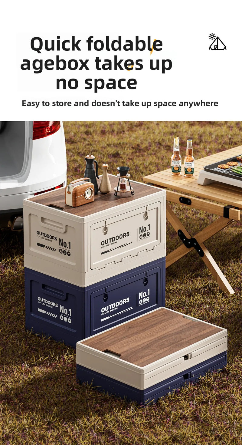 Load image into Gallery viewer, Foldable Storage Box for Camping Outdoor Large Capacity Side Opening Organizer for Car Home Toys Clothes

