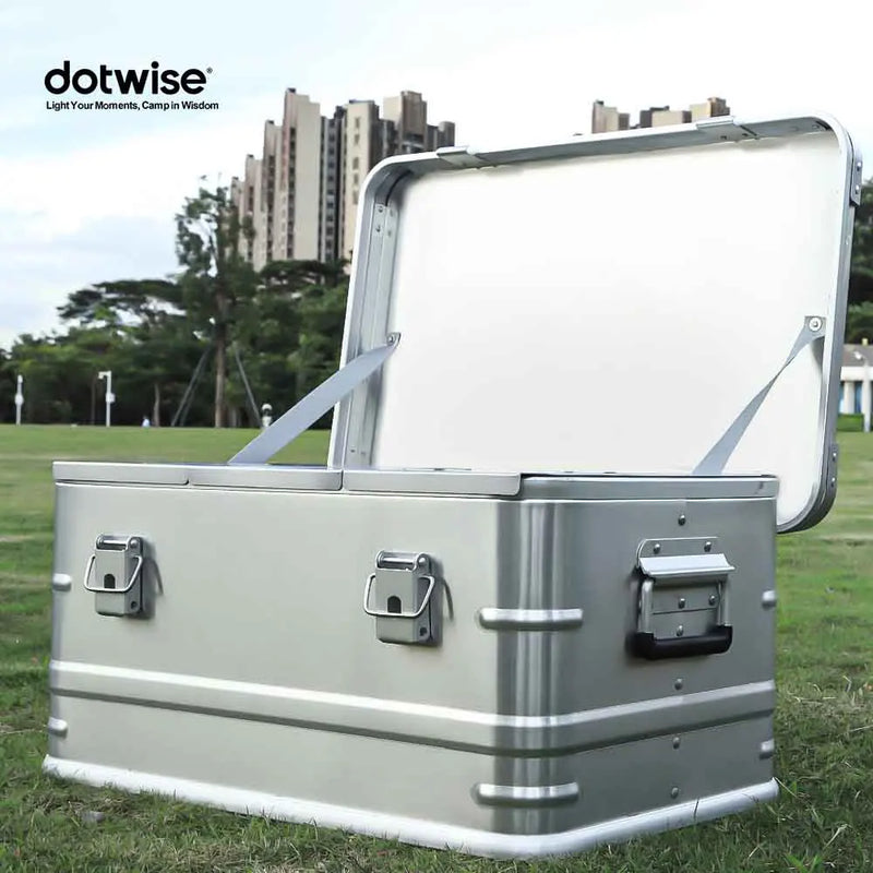 Load image into Gallery viewer, DOTWISE Outdoor Storage Box 30-80L Large Capacity Aluminum Alloy Box For Camping Picnics Travel Home Storage Organization
