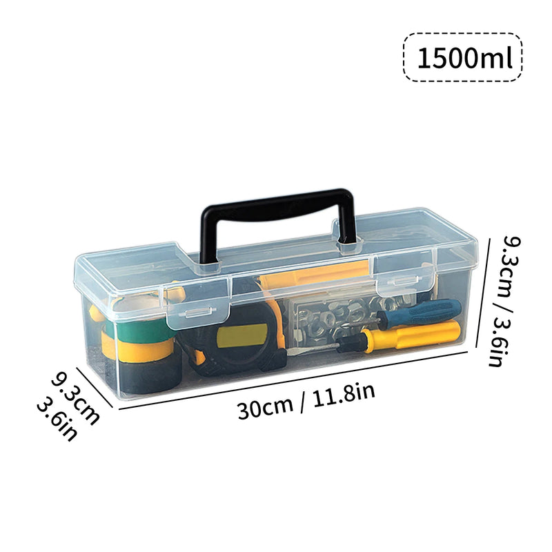 Load image into Gallery viewer, Transparent Handheld Toolbox Portable Large Capacity Thickened Plastic Hardware Tool Storage Box With Handle Tool Organizer Box
