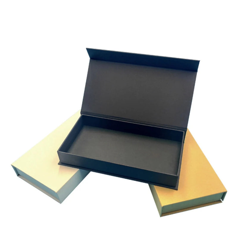 Load image into Gallery viewer, Magnetic Lid Box Packing &amp; Shipping Boxes Rectangle Brown White &amp; Black Color Gift Box 14cm*12cm*4cm
