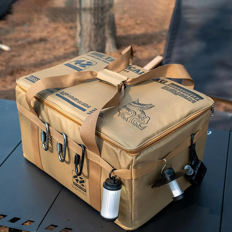Load image into Gallery viewer, 30L Camping Storage Box Soft Tableware And Kitchenware Storage Box Foldable Organizer Bag For Stove Pots Bowls Camping Equipment
