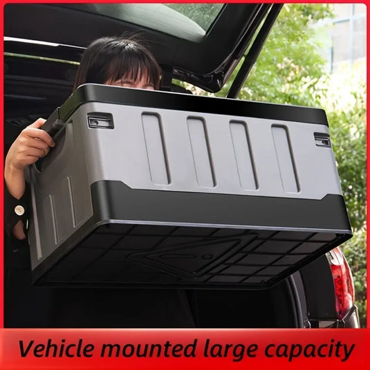 Large Camping Storage Box Portable Waterproof Container Outdoor Storage Case Durable Multi Purpose Foldable Car Trunk Organizer