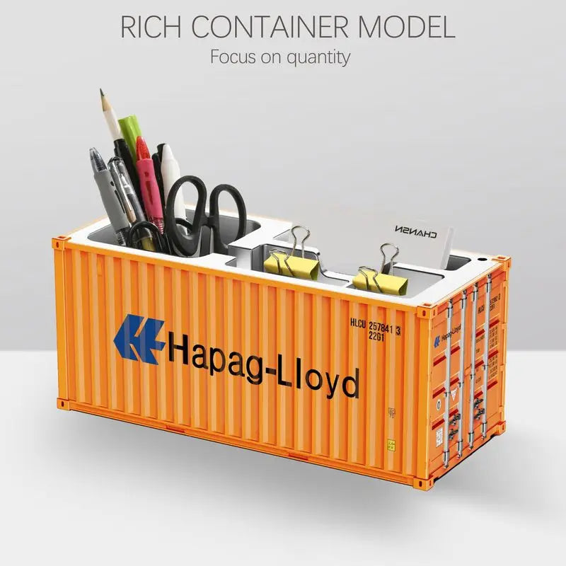 Load image into Gallery viewer, Miniature Realistic Shipping Container Model Simple Multifunctional Office Desktop Pen Holder Storage Box Home Decor Craft
