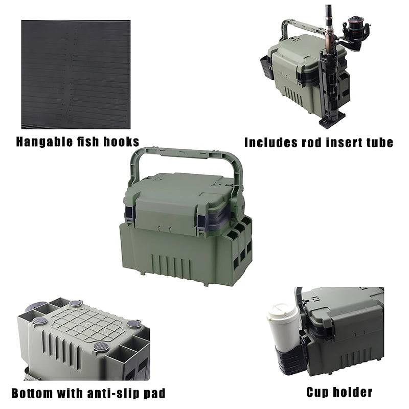 Load image into Gallery viewer, Large Fishing Box Organizer Multi-function Lure Live Fish Bucket Thickening Storage Box Fishing Accessories Tackle Box Pesca
