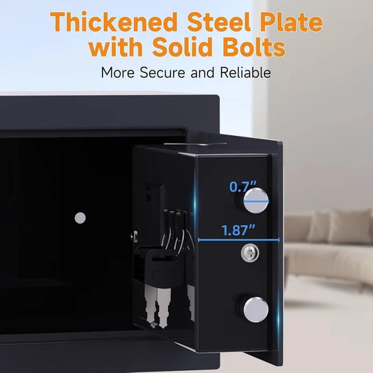 2026 NEW Electronic Digital Keypad Lock Safe Security Box All Steel for Home Office Password and Key Unlock Safe and Compact