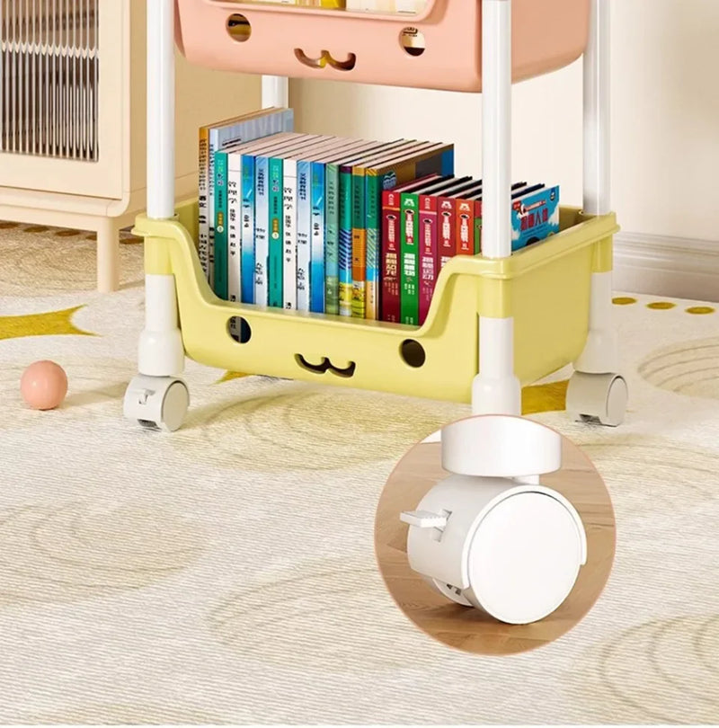 Load image into Gallery viewer, Toy Storage Trolley Bookshelf Kitchen Organizer Bathroom Accessories Snack Rack for Children Storage Organizer Kitchen Storage
