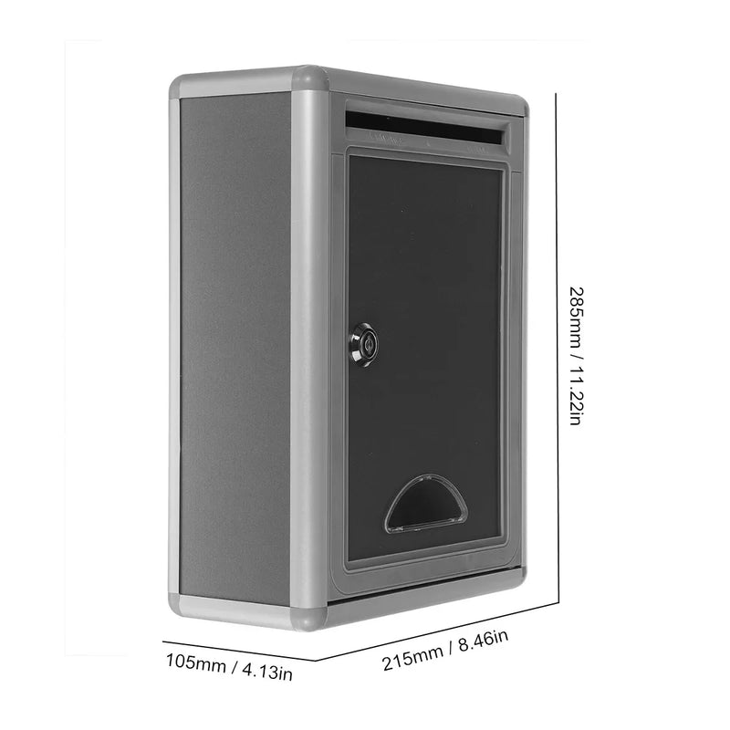 Load image into Gallery viewer, Aluminum Alloy Post Box Wall Mount Mail Iron Letter Holder Storage Outdoor Security Lockable Mailbox Home Balcony Garden Decor
